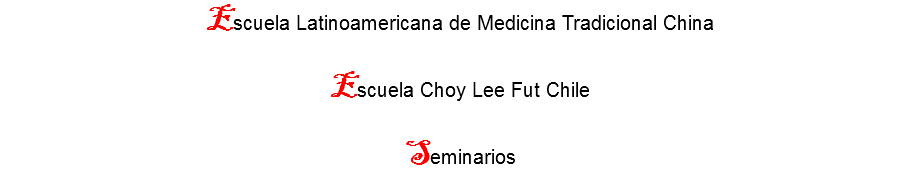 Escuela Latinoamericana de Medicina Tradicional China Escuela Choy Lee Fut Chile Seminarios